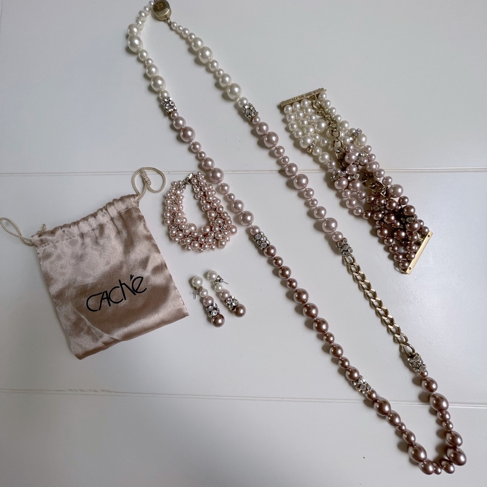 GIVENCHY NWOT earrings, necklace, 2 bracelet set